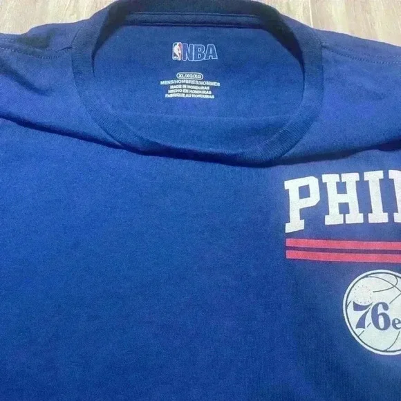 Philadelphia 76ers Men’s Blue Long sleeve Shirt NBA Size XL - Picture 4 of 7